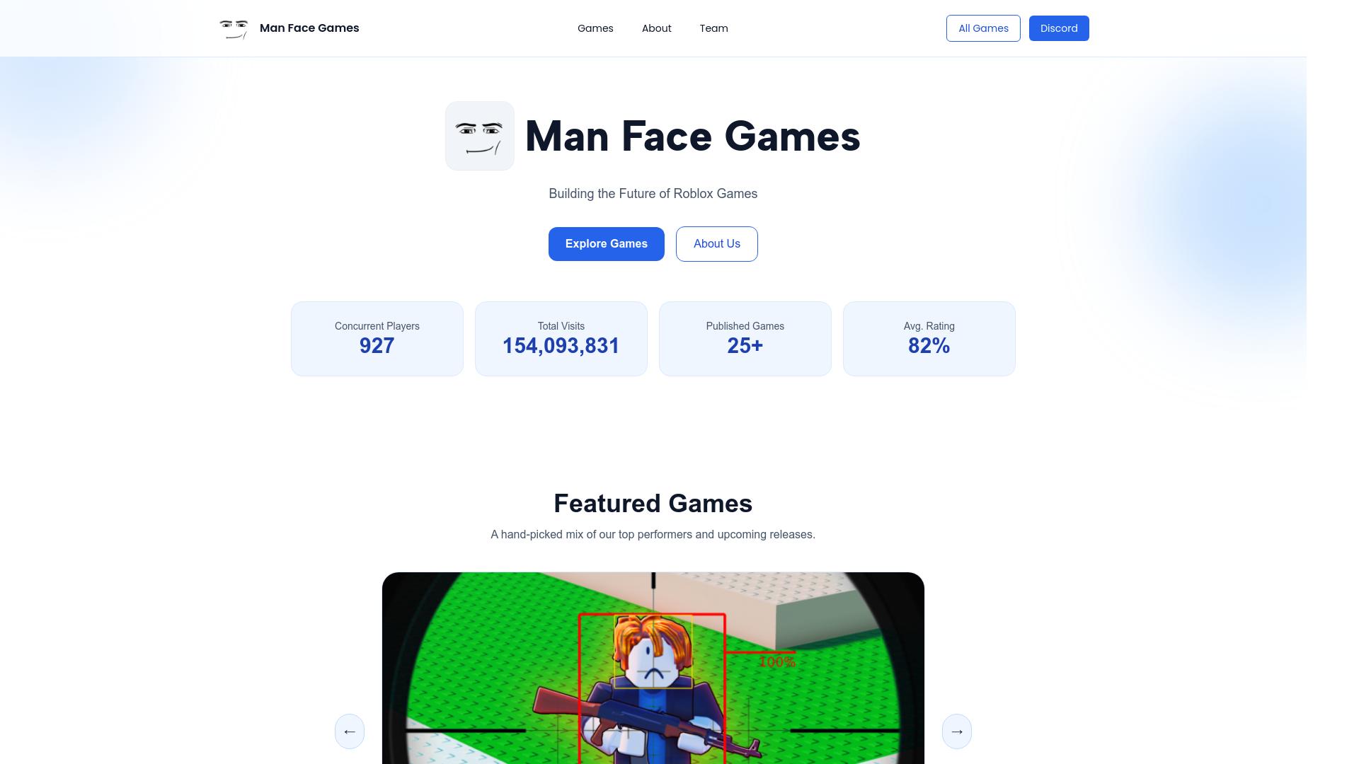 Manface Games Website